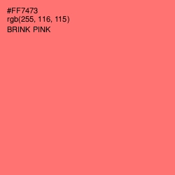 #FF7473 - Brink Pink Color Image